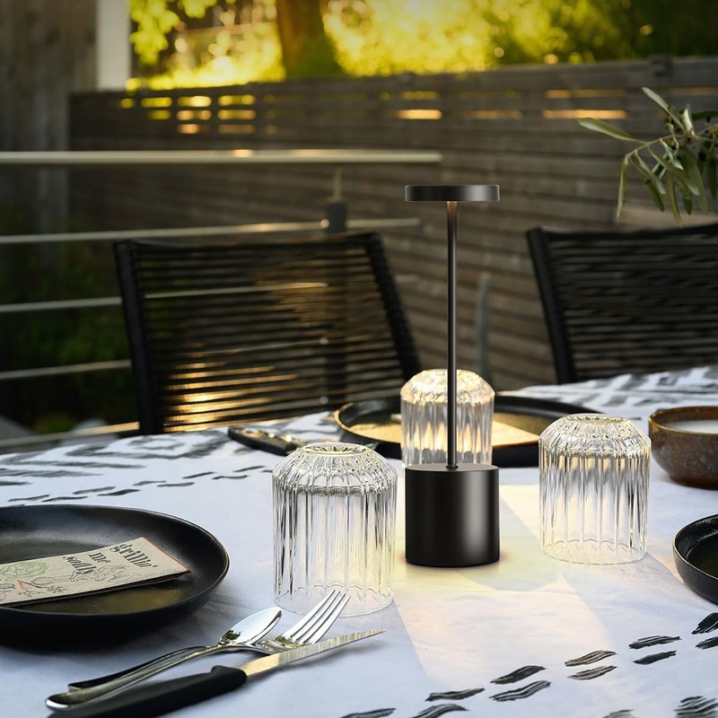 Metal Table Desk Lamp Cordless Touch Control Dimmable Night Light Rechargeable gallery