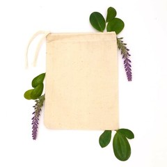 100% Cotton Reusable Produce Muslin Bags – Multipurpose Drawstring Storage Pouch
