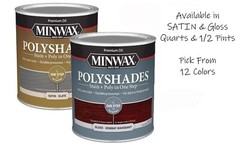 Minwax Polyshades Semi-Transparent SATIN & GLOSS Oil-Based Stain Polyurethane