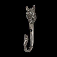 Nickel Silver Corgi Wall Hook | Handmade Dog Leash & Key Holder