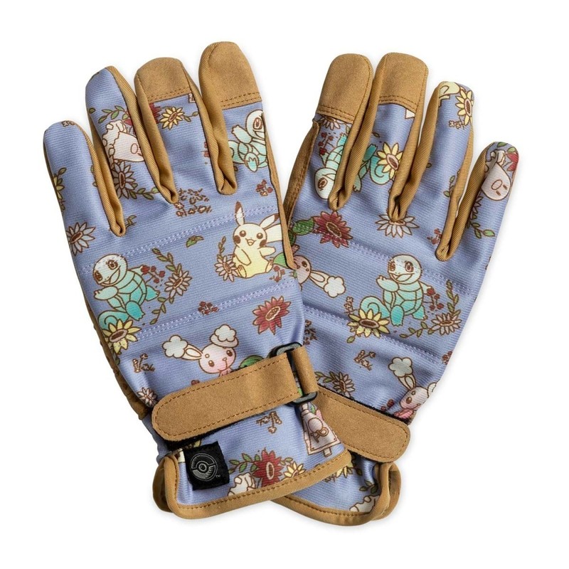 Pokémon Center Gardening Gloves (One-Size Adult) Official Pikachu Squirtle