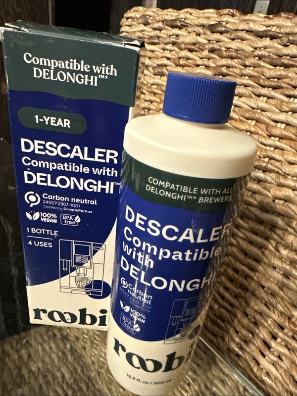 Roobi Descaler Compatible For De’Longhi & Brewers 16.9 fl oz /500 ml Bottle NEW!