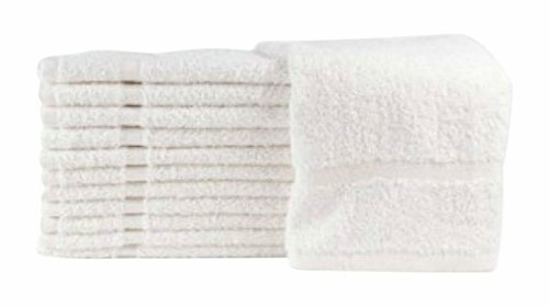 24 New White 100% Cotton 15×25 Economy Salon Gym Hand Towels 2.25Lbs/Doz V36301
