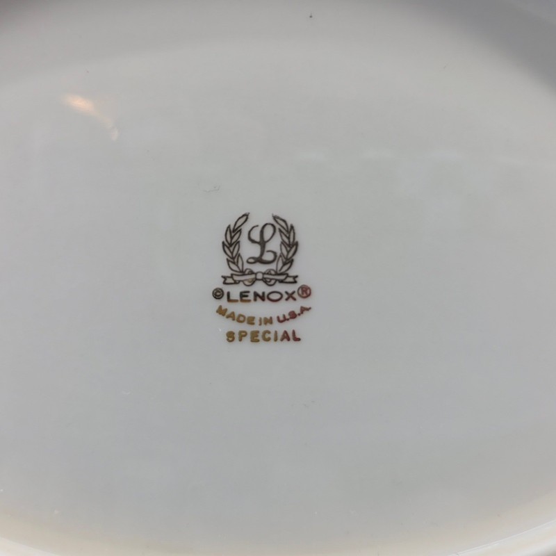 Lenox Special Ivory Gold Rim Oval Vegetable Serving Bowl Made in USA 9.75 Inch gallery