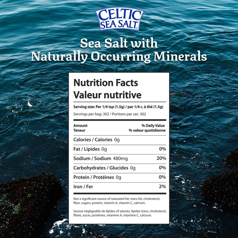 Light Grey Celtic Sea Salt Pound Resealable Bag–Additive-Free,Gluten-Free,454G gallery