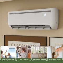 12000 BTU Mini Split Air Conditioner Heat Pump System 17 SEER2 208-230V Wifi