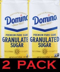 2x Domino Premium Pure Cane Granulated Sugar 64 oz / 4 Lb Bag – 2 PACK