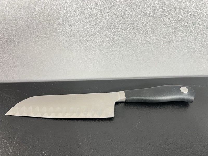 Wusthof Grand Prix II Santoku Knife 17cm Hollow Edge Germany Black Handle