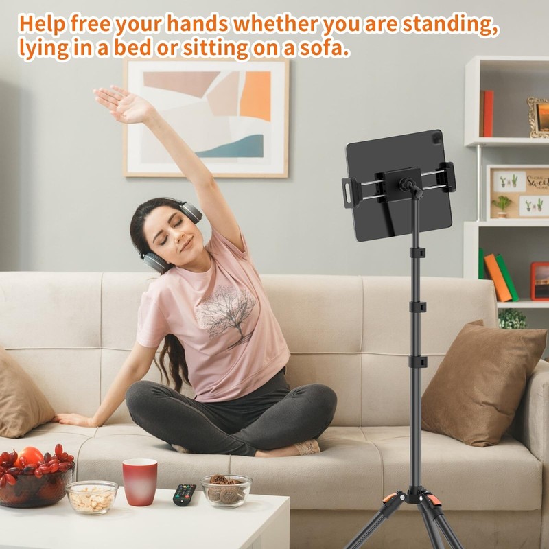 XXZU 72in Tablet Floor Stand Tripod,Tablet Stand Floor with 360° Ball Head,Heigh gallery