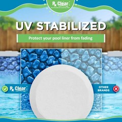 Rx Clear 3″ Dissolving Stabilized Chlorine Swimming Pool Tablets – (Choose Size)