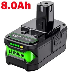 For RYOBI P108 18V One Plus High Capacity Battery PACK 18 Volt 8.0Ah Lithium-Ion