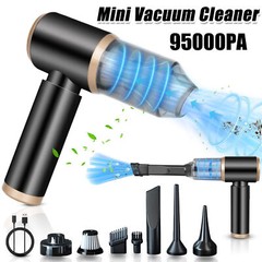 Vacuum Cleaner & Air Blower, 60W, Wireless, Portable, Handheld, 9 Accessories
