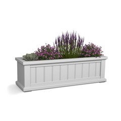 Window Box 3 Foot 11in L x 11in W 10.8in H White 6.5G Mayne 4840-W Cape