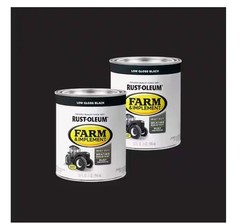 Rust Oleum Specialty Farm Implement Low Gloss Black Paint Quart Pack Of 2