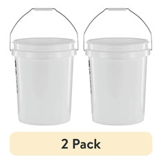 2 pack United Solutions 5 Gallon Round Utility Bucket, Comfort Handle, 1 Each