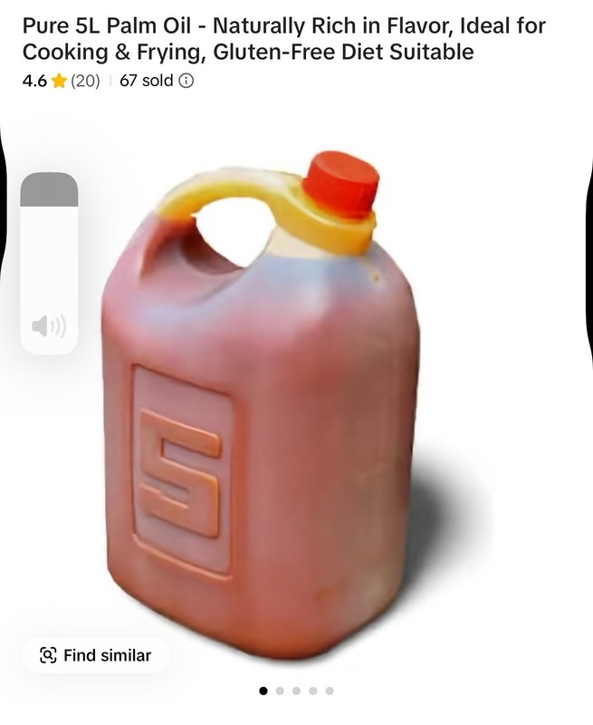 Pure Palm Oil 5L Gluten-Free Cooking & Serving Oil Ideal for Frying Pantry gallery