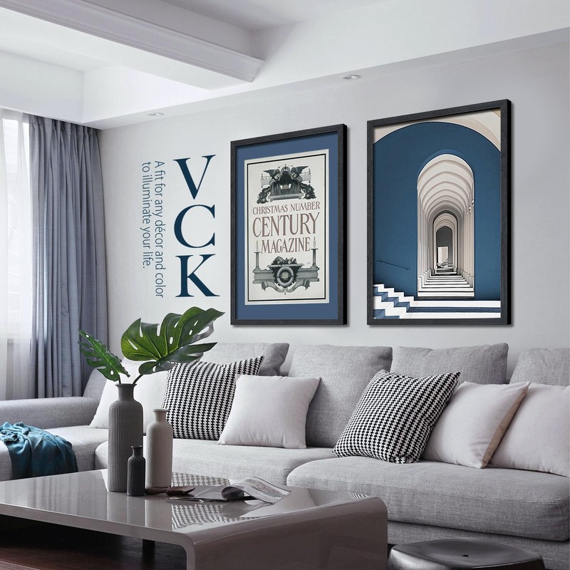 24x36 Frames Set of 3, Black Oak Wood 24 x 36 Poster Frame for Wall and Table... gallery