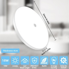 1-100PCS LED Ceiling Light 18W/24W/36W Sensor Light Suitable For Indoor Use