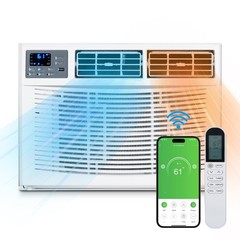 8,000 BTU 115-Volt Smart Window Air Conditioner With Heat Remote & APP Control