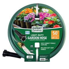 NEW 5/8” x 50 ft Light Duty Garden Hose Flexible Water Hose