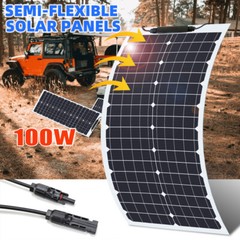 200W Flexible Solar Panel 12v Battery Charge Power Portable Mono Camping Home RV