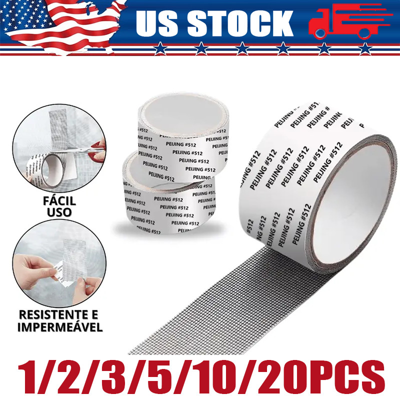 Screen Patch Repair Kit Window Repair Tape Fiberglass Covering Mesh Tool 5*200cm