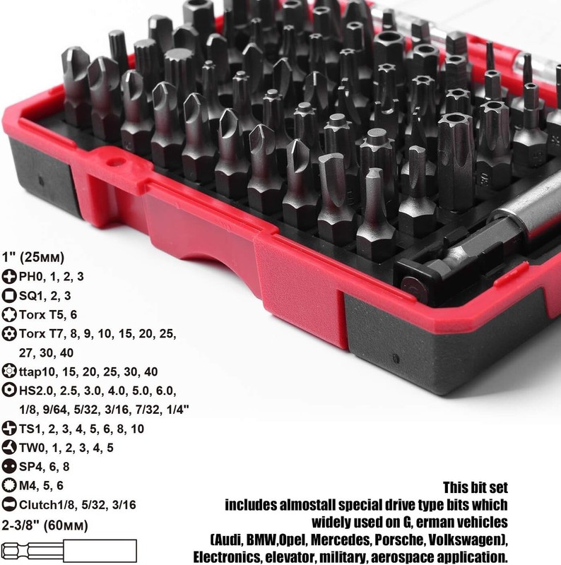 Lightweight and Durable 61-Piece S2 Steel Security Bit Set - Ideal for All Tasks gallery