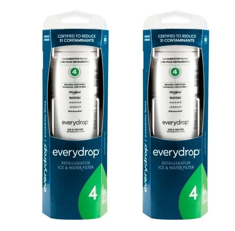 Every D²rop by 2 Pack Ice and Water Refrigerator Filter 4 ED²R4RX²D1 Sealed NEW