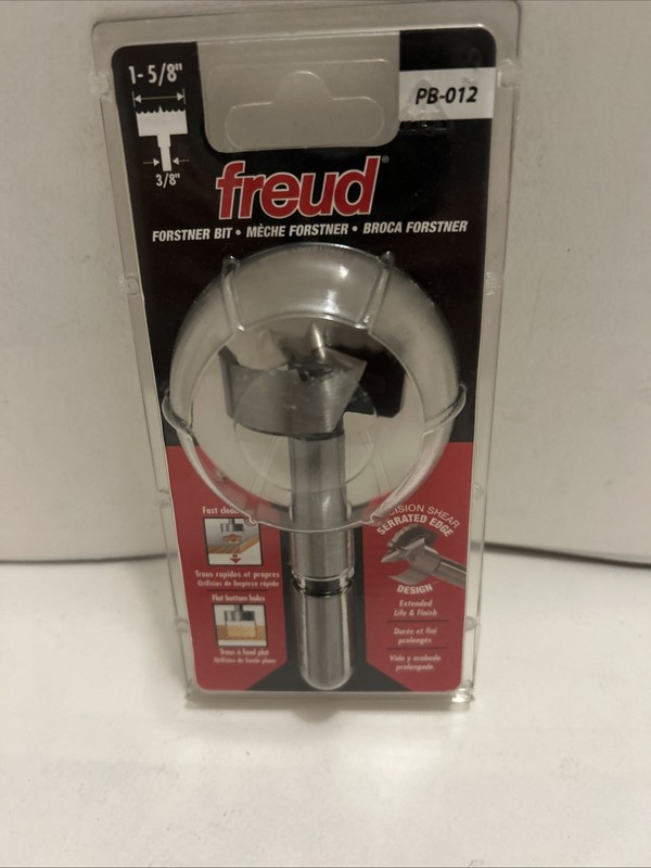 Freud PB-012 1-5/8in Precision-Shear Serrated Edge Forstner Bit