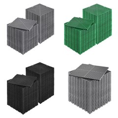 Interlocking Garage Floor Tiles 12x 12/15.7×15.7in Drainage Modular Deck Tile