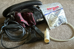 Dirt Devil Black Corded Bagged Canister/Cylinder Vacuum Cleaner w/ Hose