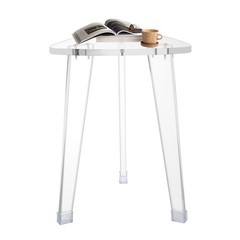 Acrylic Storage Shelf Multifunction Acrylic Stool 16.34in Acrylic Corner Stool