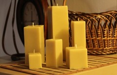 Handmade 100% Pure Beeswax Rectangular Square Candles Cotton Wick US made