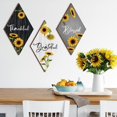 Sintuff 3 Pcs Sunflower Wall Decor 6.69 x 11.81 inches, as pictures show