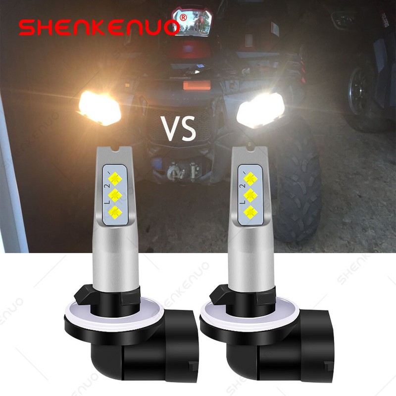 2PC 6000K Super BRIGHT LED Headlight For Polaris Hawkeye 300 2006-2011 12V Bulbs