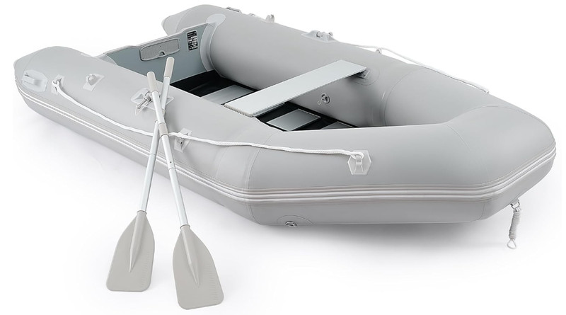 Inflatable Dinghy Boat for 4 Adults, 990lb Capacity Heavy-Duty PVC Raft with …