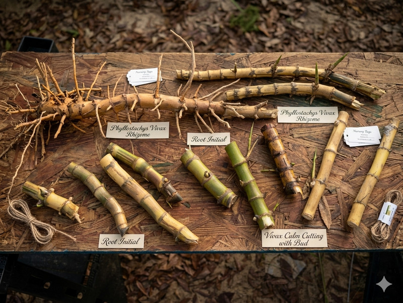 Phyllostachys Vivax LIVE Rhizomes – Chinese Timber Bamboo