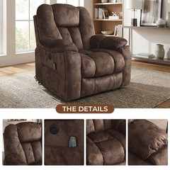 EBELLO Large Power Lift Recliner Chair with Massage & Heat,USB Ports for Elderly