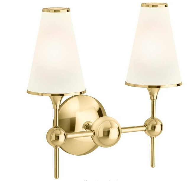 KOHLER 27860-SC02-2PL – Parohn Two-light Sconce – Polished Brass