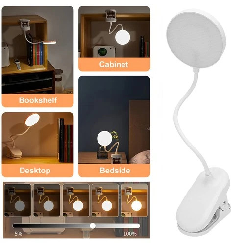 Clip on Lights USB Desk Lamp Clamp Reading Light for Bed Headboard Bedside Table