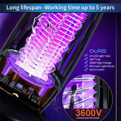 Electric Fly Bug Zapper Mosquito Insect Killer LED Light Control Lamp 2 PACK New