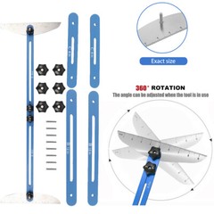 Stair Treads Template Tools Measuring Tool Tool Adjustable Ruler 11-60in Durable