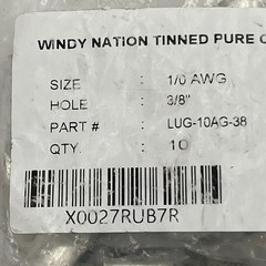 NEW!! 1/0 AWG 5′ Red & Black Welding Cable Kit – 10pc 3/8″ Lugs & 3′ Heat Shrink