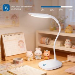 USB LED Desk Light Dimmable Bedside Reading Lamp Rechargeable Touch Control ===#