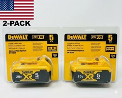 DEWALT 20V MAX XR 5 Ah Lithium Ion Battery Premium High Capacity (DCB205-2)