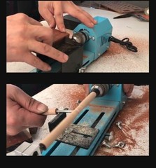 Lightweight 5.48 lb Mini Lathe – Perfect for Wood Polishing & Cutting Projects