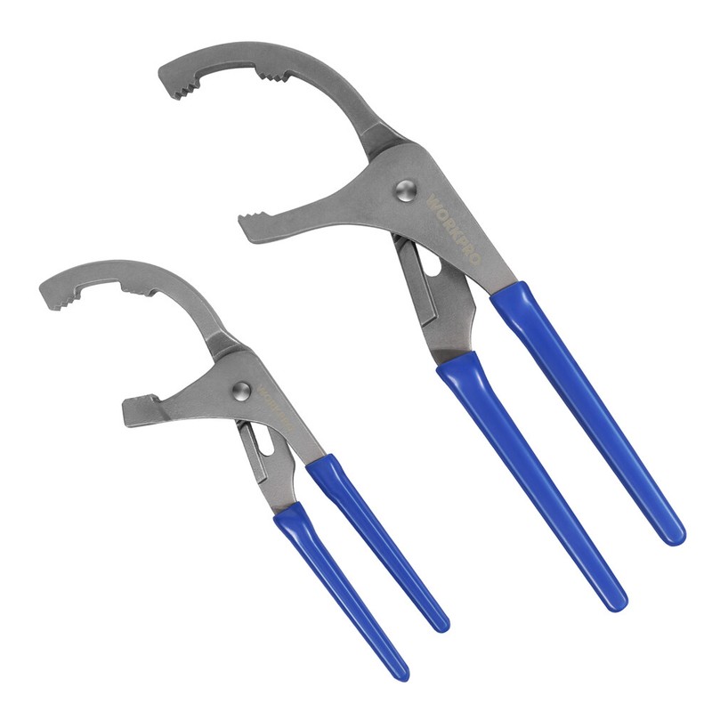 WORKPRO Oil Filter Wrench/Pliers 9″&12″ Set Adjustable Oil Filter Removal Tool