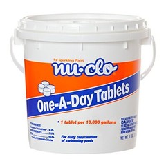 Nu-Clo One-A-Day Chlorine Tablets for 10,000 Gal. Swimming Pools 6 lbs. Bucket
