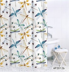 Fabric Shower Curtain Color Blue Green