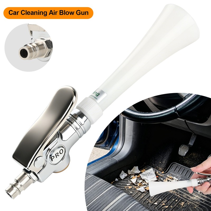 Air Cleaning Gun High Pressure Blow Dust Car Interior Detailing Tool 360° 1/4in